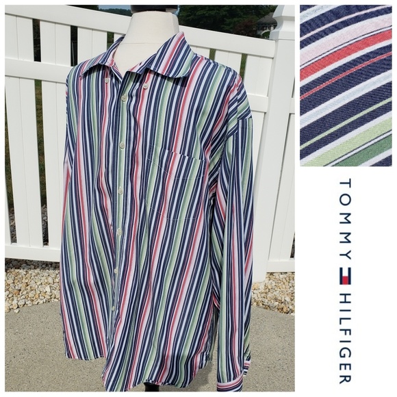 Tommy Hilfiger Other - 🔥3/$15🔥 Tommy Hilfiger Striped Button Down